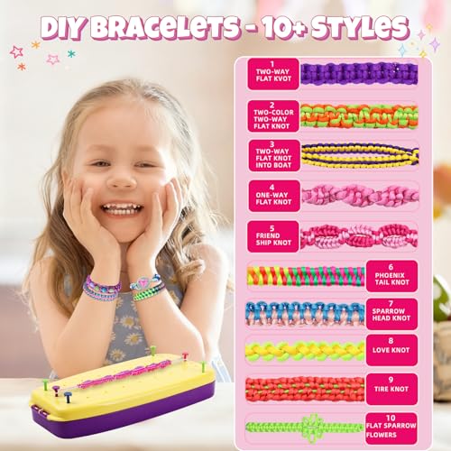 VIDIBESTY Stretchy Bracelet Making Kit for Girls 6-12, Elastic String DIY Arts & Crafts Bulk Toy Set, Friendship Jewelry Maker Tool, Popular Christmas Birthday Gifts for Kids Ages 7 8 9 10 11(112PCS)