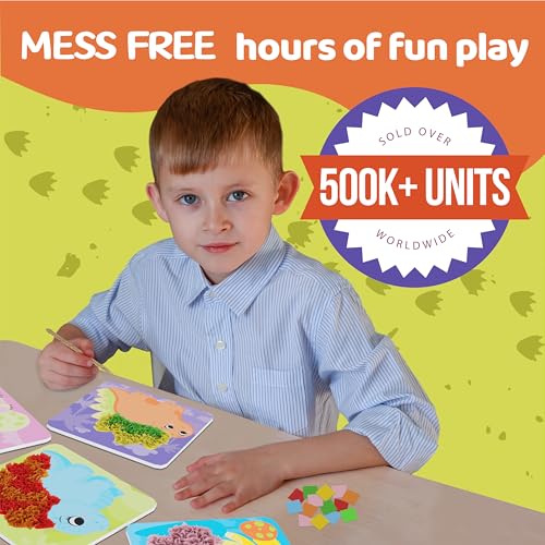 jackinthebox Poke Art Dinosaurs Crafts Kit for Kids, Boys & Girls, Ages 4-8 - style: Dinosaur