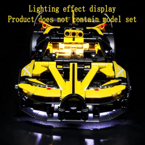 GEAMENT LED Light Kit Compatible with LEGO Bugatti Bolide - for Technic 42151 Model Set (Model Set Not Included)