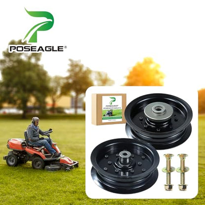 532196104 Idler Pulley with 532196106 Idler Pulley for Z254 Mower - size: 1x196106+1x196104
