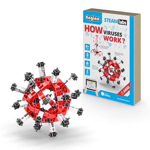 Engino STEAM Labs, How Viruses Work, STEAM Toys for Ages 8+, Experiment & Art Activities, STEM Project for Girls & Boys, Learning & Education Toys, 2 Model Building Set - style: How Viruses Work?