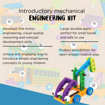 Thames & Kosmos Kids First Automobile Engineer Kit | STEM | 32 Page Full-Color Illustrated Storybook | Ages 3+ | Preschoolers & Kindergartners | Develop Fine Motor Skills | Parents’ Choice Gold Award