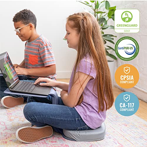 ECR4Kids The Surf Portable Lap Desk with Cushion, Flexible Seating, Navy, 10-Piece - color: Navy