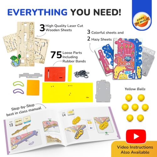 Smartivity Mini Pinball Machine DIY STEM Toy for Kids 6-12 Years - style: Mini Pinball