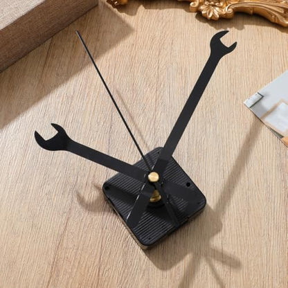 Wall Clock Mechanism Replacement : Creative Wrench Shpaed Clock Hands and Motor Kit - Clock Parts Battery Operated Kit DIY Clock Making Kit (Black 1) - color: Black 1