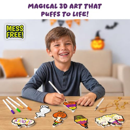 Skillmatics Halloween Aqua Puffs – 3D Art Kit, Paint By Number Kit - color: Halloween