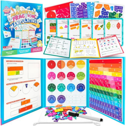 210PCS Magnetic Fraction Playbook, Magnetic Fraction Book - size: 12.5*10.9in