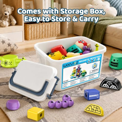 Magnetic Robot Building Toy, STEM Magnet Monster Toys Set for Kids Age 3-5 - color: Monster