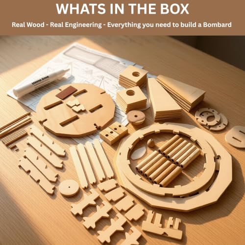 Pathfinders STEM Kit – Leonardo da Vinci Tank | Build It Yourself Wooden Model | Educational Engineering Project for Kids & Teens | Historical Military Machine Replica Toy| Science Kits for kis