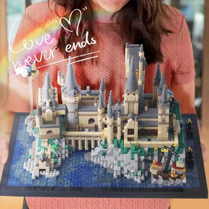 2900+PCS Micro Mini Hog Magic Castle Building Blocks Model Set,Creative Ideals Harry Tower Architecture,Unique Present for 14+ Kids or Adults