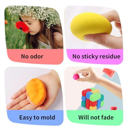 384 Pack Air Dry Clay in 48 Colors, Molding Clay Kit for Kids with Sculpting Tools and Extra 200 Ziplock Bags, Arts and Crafts DlY Kit for Boys and Girls