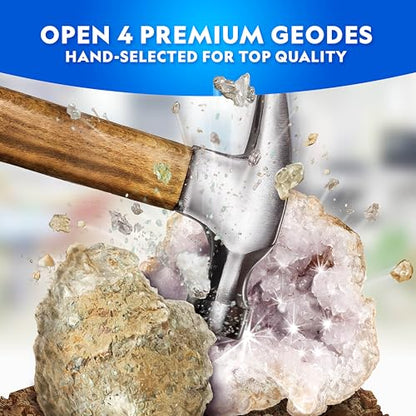 National Geographic Break Open 4 Geodes Earth Science Kit for Kids - style: 4 Geodes Kit