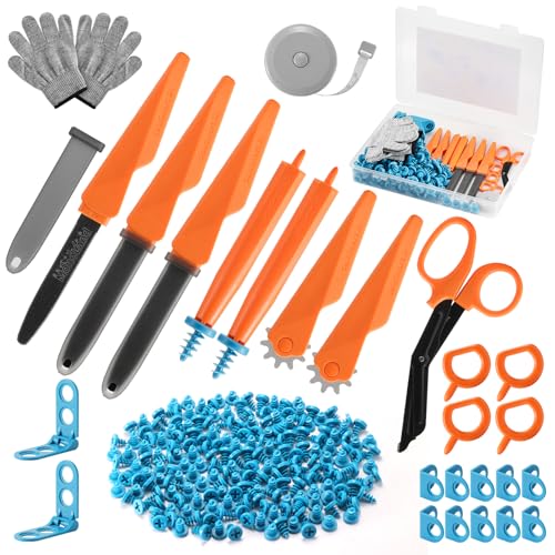 SainSmart Jr. 228 PCS Cardboard Construction Kit, Cardboard Tools for Kids STEM Projects, Classroom & Family DIY Activities | Reusable Cutting Tools with Safe Cutter, Tool Box & Tape Measure - size: 228 PCS
