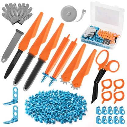 SainSmart Jr. 228 PCS Cardboard Construction Kit, Cardboard Tools for Kids STEM Projects, Classroom & Family DIY Activities | Reusable Cutting Tools with Safe Cutter, Tool Box & Tape Measure - size: 228 PCS