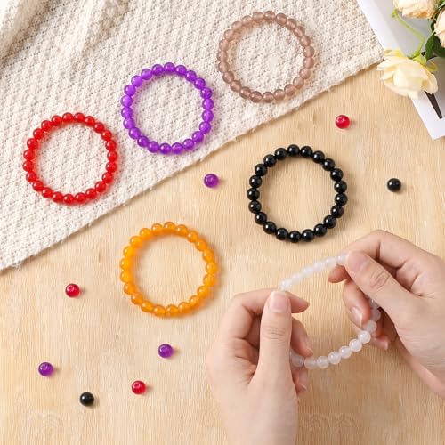 500Pcs Red Glass Beads for Bracelets - color: Red
