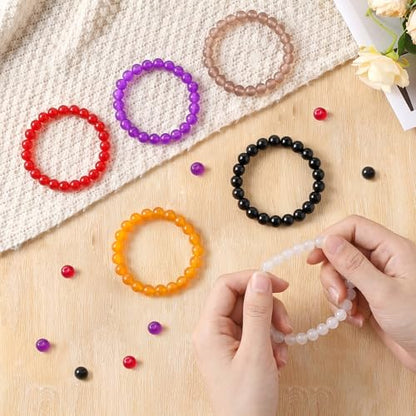 500Pcs Red Glass Beads for Bracelets - color: Red