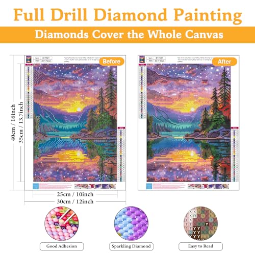 Diamond Art Kits for Adults & Beginners, Sunset Diamond Painting Kit - color: HMDPUS-25901