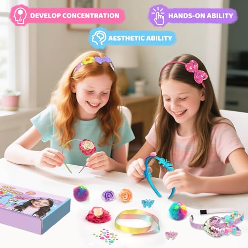 Ambesi DIY Headband Making Kit for Girls Ages 5-12 - Arts & Crafts Gift Set