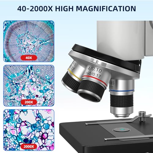 40-2000X Compound Microscope for Kids Adults Beginners