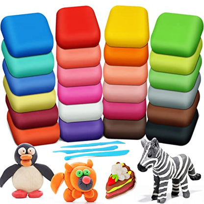 Air Dry Clay, 24 Colors Modeling Magic Clay for Kids - color: 24 Colors