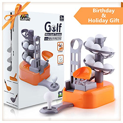 iPlay, iLearn Kids Golf Toy Set, Toddler Boy Outdoor Sport Toy Age 3-5 - color: Orange