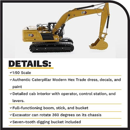 Diecast Masters 1:50 Caterpillar 336 Next Generation Hydraulic Excavator Model Toy
