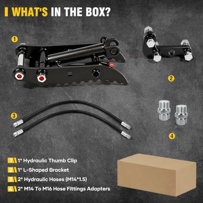 Mini Excavator Hydraulic Thumb Attachment for 2 Ton Excavators