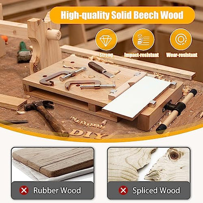 Woodworking Bench Vise, Portable Hard Wood Vise for Workbench