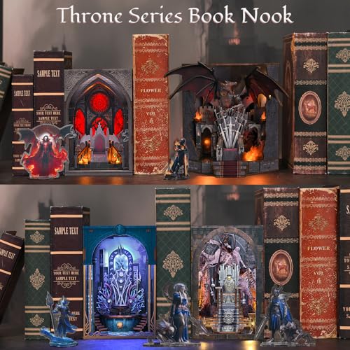 CCCDF Throne of Blades Book Nook Kit, DIY Miniature Dollhouse - color: Throne of Blades
