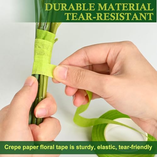 Floral Tape and Wire Kit, 1/2 Inch Tape and 22 Gauge Stems
