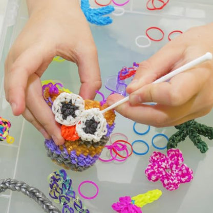 3000 Loom Rubber Bands Refill Kit,75 S-Clips & 5 Hooks Bracelet DIY Mix 1 - color: Mix 1