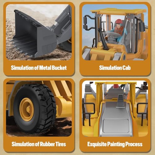 Remote Control Loader, 9-Channel Loader Toy with Metal Shovel, 2.4Ghz Remote Control Engineering Vehicle, Ideal Gift for Boys Aged 6-11 - color: Loader Truck