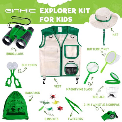 Kids Explorer Kit – Bug Catcher with Binoculars & Safari Costume Vest