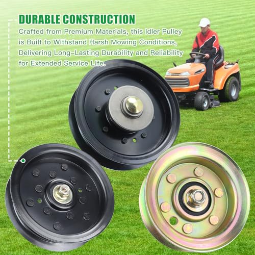 532196106 with 532196104 177968 Idler Pulley for Husqvarna 48" Deck - color: T28 196106+196104+177968