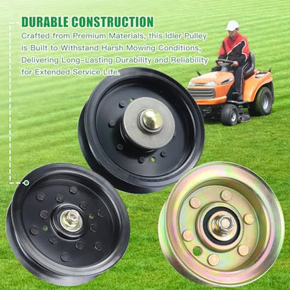 532196106 with 532196104 177968 Idler Pulley for Husqvarna 48" Deck - color: T28 196106+196104+177968