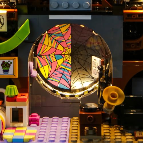 Upgraded Led Light Kit Compatible with Lego Wednesday & Enid's Dorm Room Building Set, RC Version Compatible with Lego 76781 (Model Not Included) - style: Remote Version