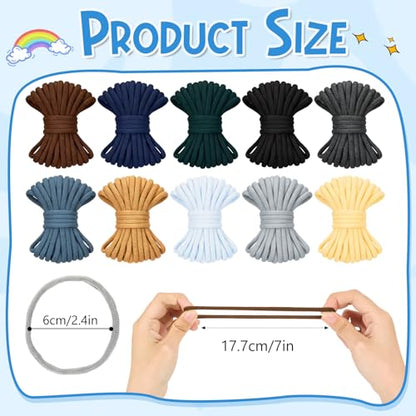 1000 PCS Loom Refill Loops, 10 Colors Loops Bands Nylon for 7-10 Inch Weaving Looms, Elastic Refill Loops Potholder Loom Kit Art and Crafts DIY Supplies for Adults Teens (Dark Series) - color: Dark Series