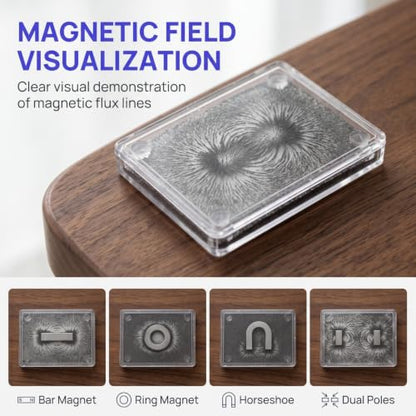 Homoyoyo 5pcs Iron Filings Magnetic Powder for Education Classroom Magnetism Physics Experiment Science Teaching Tools Magnetic Field Demonstrations