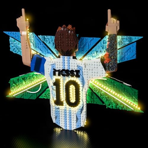 LED Lighting Compatible with LEGO 43018 Lionel Messi Celebration - JUST Lights,RC Light Kit Compatible with LEGO 43018,NOT Included The Model