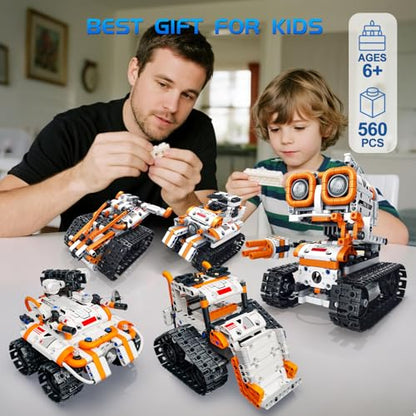 Coding Robot Building Kit for Kids, App Remote Control Compatible with Lego