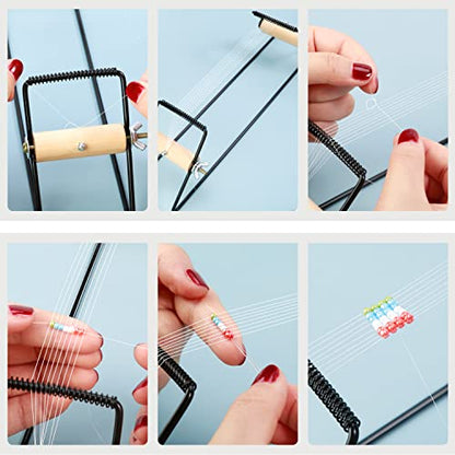 PP OPOUNT Value Bead Loom Kit, 11343 PCS Loom Beading Supplies with Lots of Seed Beads, Complete Jewelry Making Tools and Accessories, Beading Loom Kits for Adults Jewelry Making Bracelets Belts - size: 11343 PCS