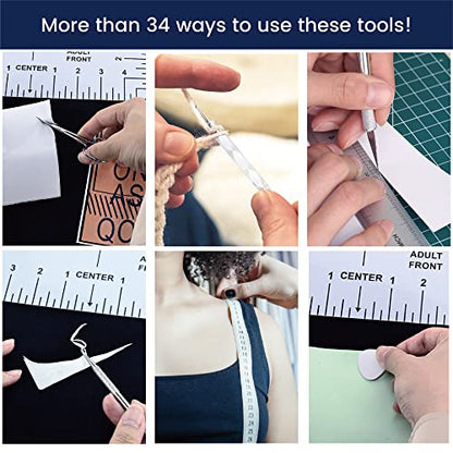 SHARKOOO Weeding Tools for Vinyl: 74 Pcs Premium Vinyl Weeding Tools kit, Tshirt-Ruler Guide for Vinyl Alignment, Crafting Tools Craft Vinyl Tools and Accessories for Cameos/Lettering/Cutting/Splicing - size: 74Pcs
