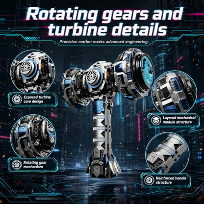 Mechanical Hammer Building Set 1149 PCS Gear Drive Model - color: Mechanical Hammer
