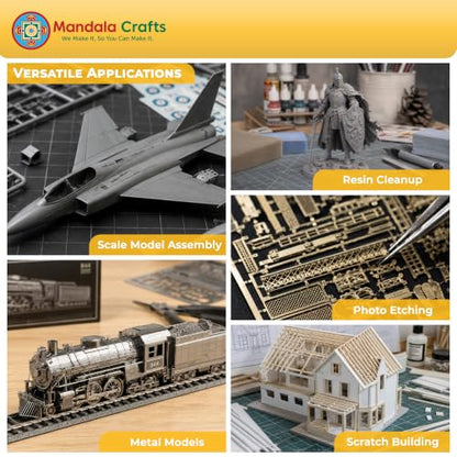 Mandala Crafts 23 PC Model Building Hobby Tools Kit for Plastic Miniatures - style: 3D Metal Model Tool 25 PCs