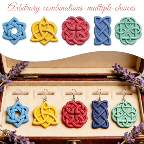 ORIGACH 14 Pcs Chinese Style Celtic Knot Polymer Clay Cutters Set - style: Celtic Knot