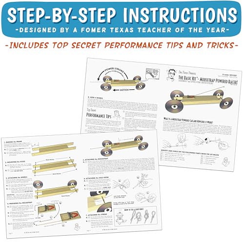The Basic Kit: All-Purpose Mousetrap Powered Car for School STEM Projects