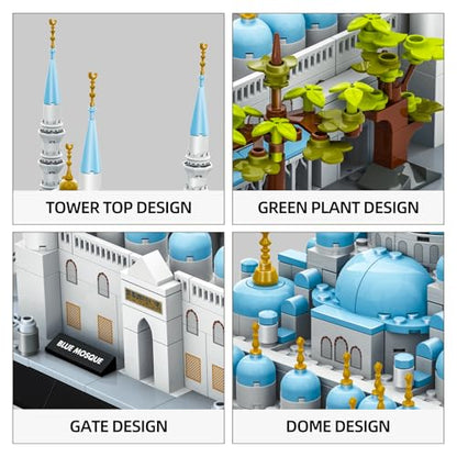 Blue Mosque Building Block Set Istanbul Türkiye Sultan Ahmed Mosque Architecture Model Kit for Adults Educational Display Toy - style: Blue Mosque