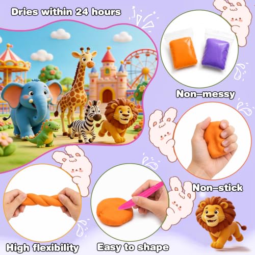 EDIFON Air Dry Clay, 36 Colors Foam Magic Modeling Clay for Kids DIY Crafts - color: 36 colors