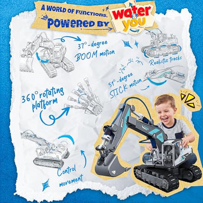 Hydraulic Excavator STEM Building Toy, 130 Pcs Engineering Kit for Kids 8+ - style: Excavator