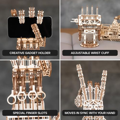 Wood Trick Cyber Hand 3D Wooden Puzzles for Adults to Build